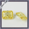 Clear Light Yellow Brilliant Octagon Princess Cut CZ Stone